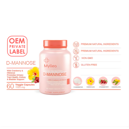 Myllea™ D-Mannose Urinary Tract Health Capsules